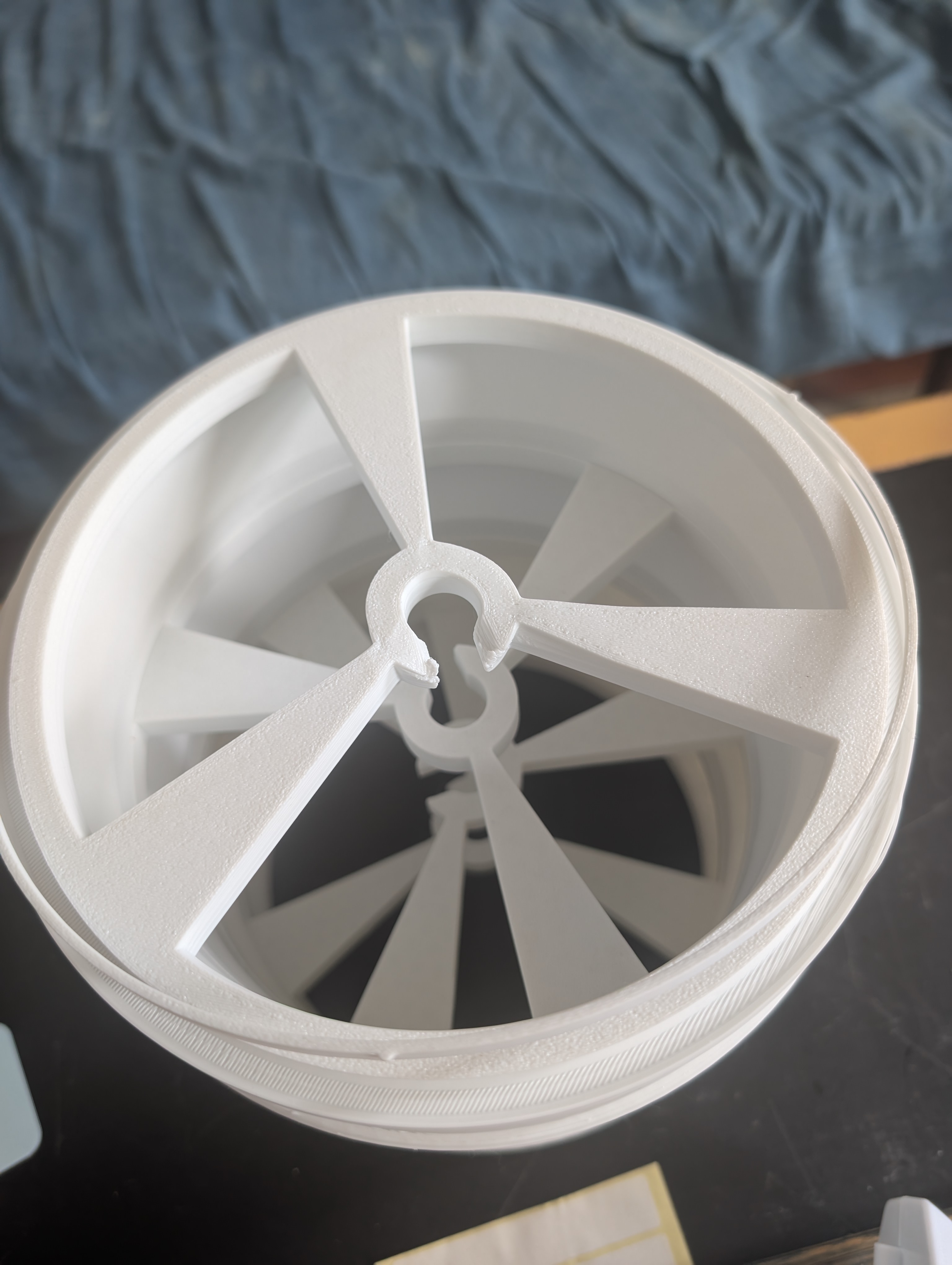 a poorly printed disc center